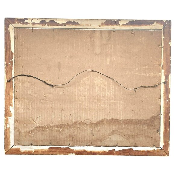 Vintage Last Supper Lithograph Print Wood Frame Glass 22.5"x18.5" - Picture 3 of 7